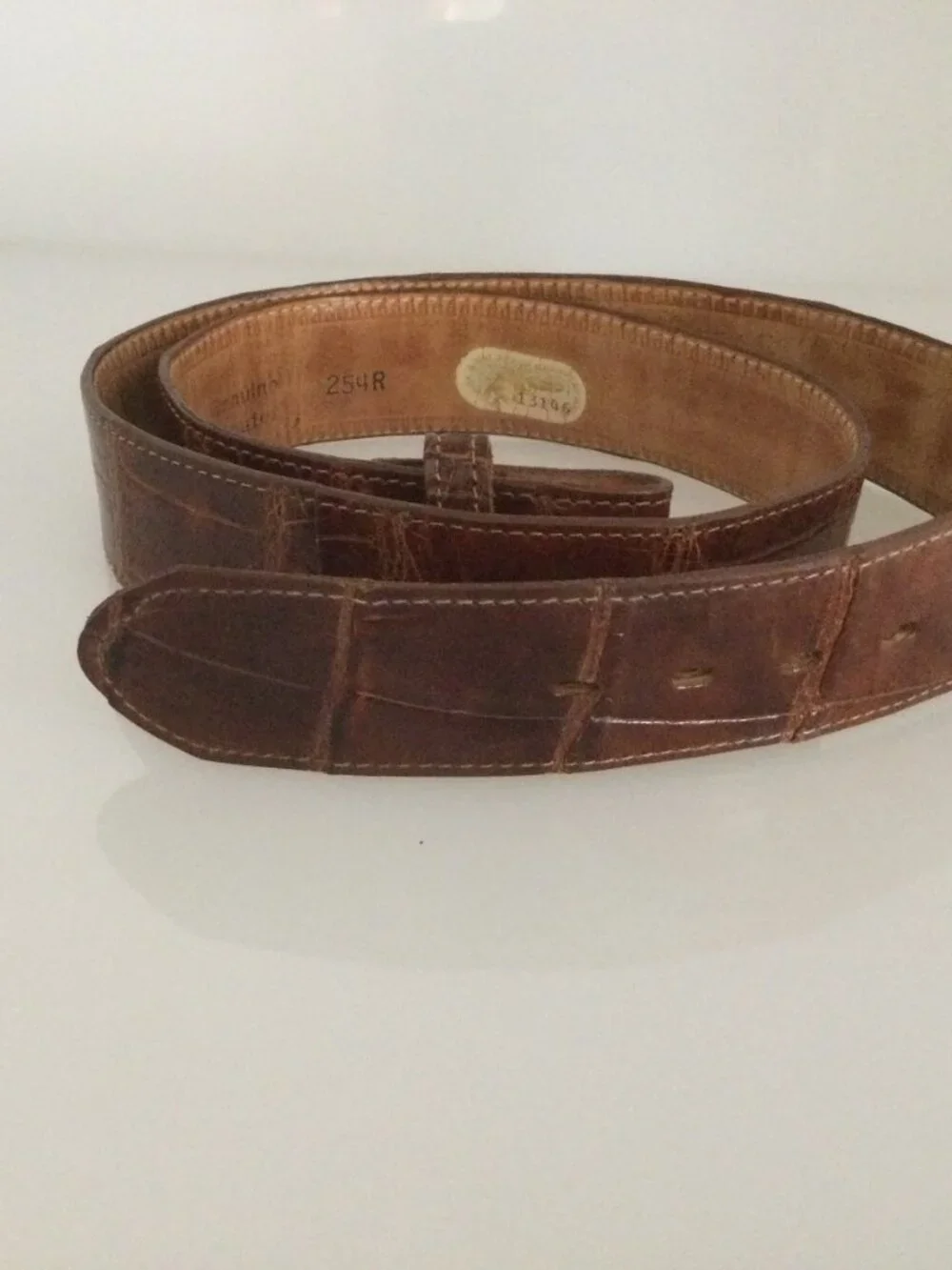 Jacob Hill Genuine Wild American Alligator Belt Size 36